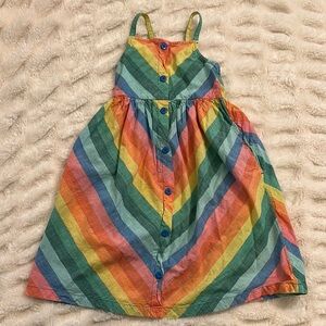 Hanna Andersson Rainbow Striped Kids Dress